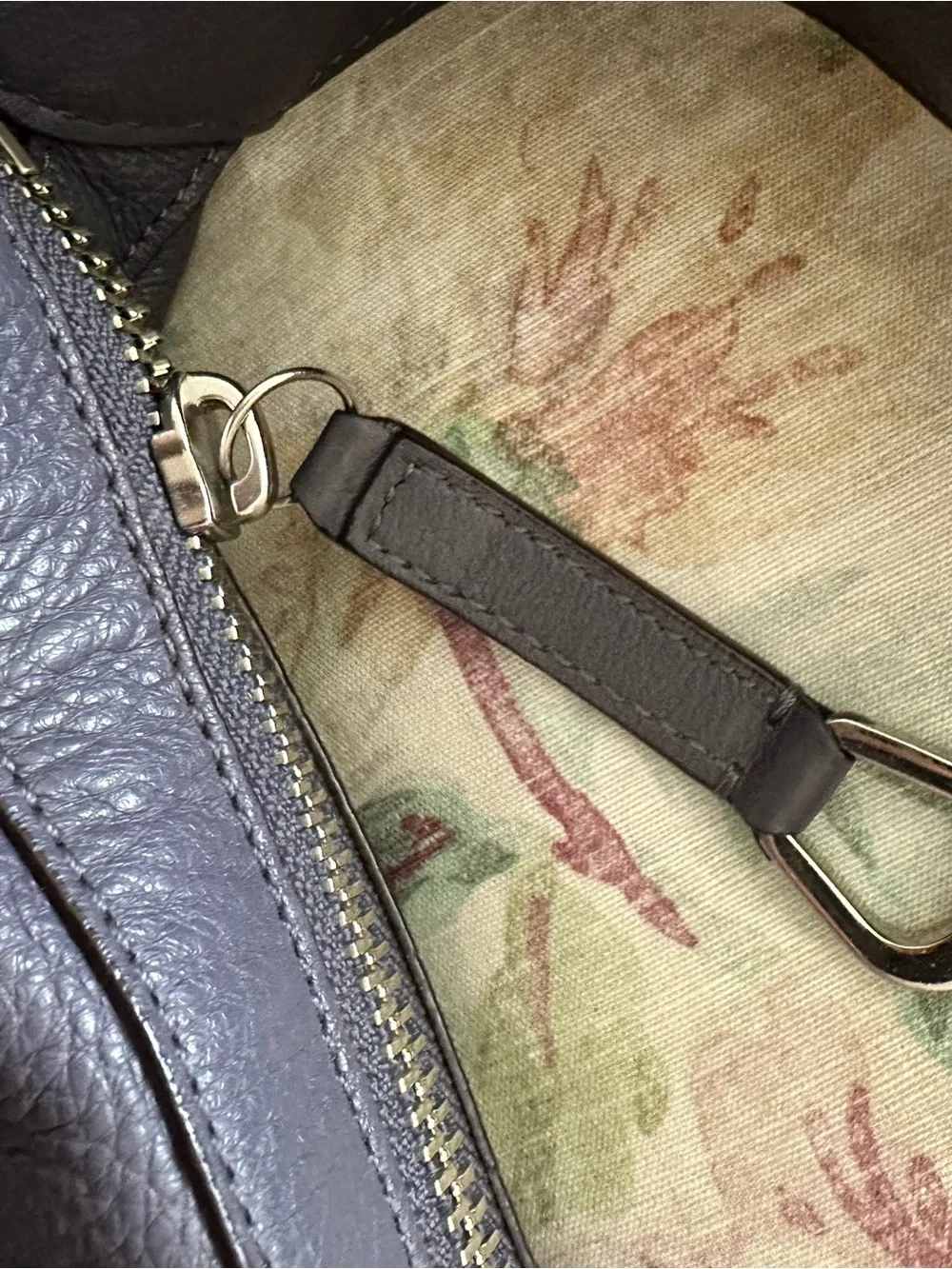 Coach Avery Plum Pebbled Leather Hobo Shoulder Bag with Tassel Accent